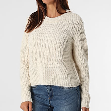 Only Pull Femme Crop Fiona Beige Ryses