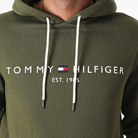 Tommy Hilfiger - Sweat Capuche Tommy Logo 1599 Vert Kaki
