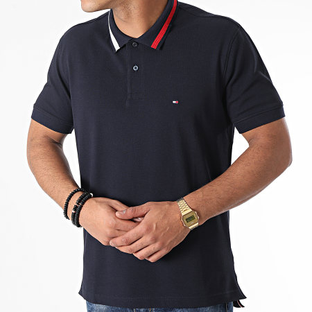 Tommy Hilfiger - Polo Manches Courtes Sophisticated Tipping 0201 Bleu Marine
