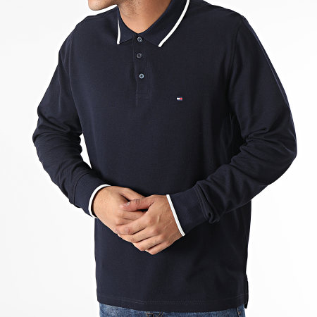 Tommy Hilfiger - Polo Manches Longues Basic Tipped 0957 Bleu Marine