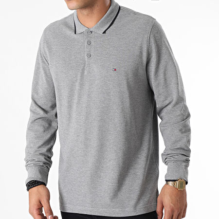 Tommy Hilfiger - Polo Manches Longues Basic Tipped 0957 Gris Chiné