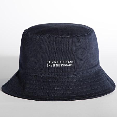 Calvin Klein - Bob Réversible Monogram Cotton 7184 Bleu Marine Noir