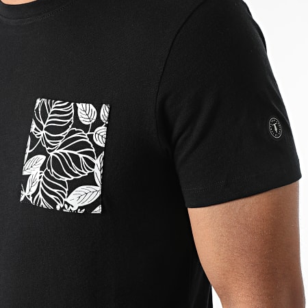 Le Temps Des Cerises - Tee Shirt Poche Milor Noir Floral