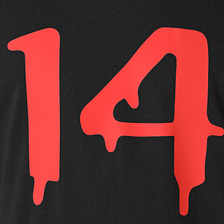 Timal - Camiseta 14 Negro Rojo