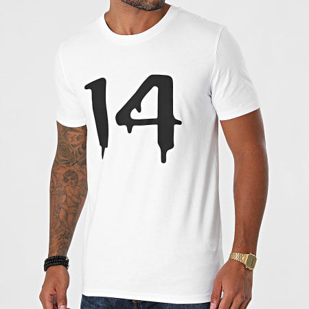 Timal - Camiseta 14 Blanco Negro