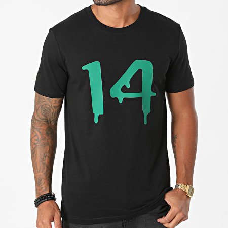 Timal - Camiseta 14 Negro Verde