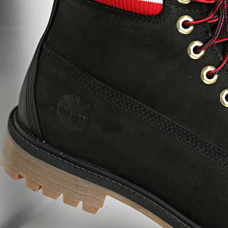 Timberland - Boots Heritage 6 Inch Waterproof A2GZ9 Black Nubuck Red