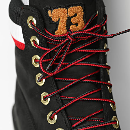 Timberland - Boots Heritage 6 Inch Waterproof A2GZ9 Black Nubuck Red