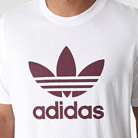 Adidas Originals - Tee Shirt Trefoil H06637 Blanc