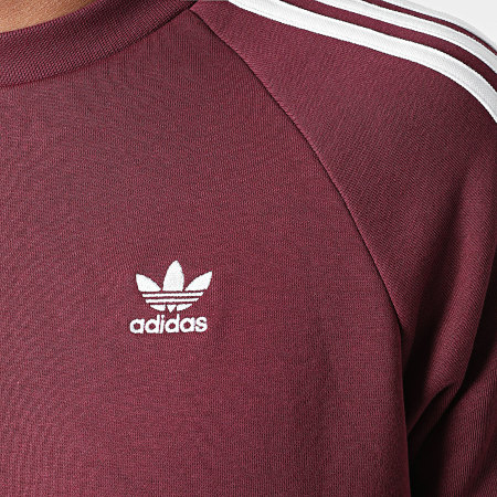 Adidas Originals - Sweat Crewneck A Bandes 3 Stripes H06671 Bordeaux