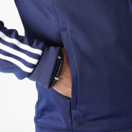 Adidas Originals - SST H06710 Giacca con cerniera a righe blu scuro