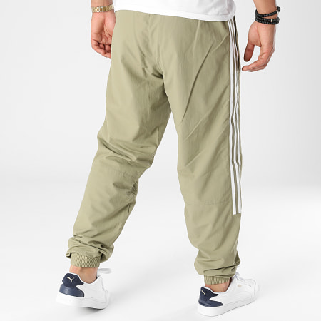 Adidas Originals - Pantalon Jogging A Bandes Lock Up H41387 Vert Kaki Clair