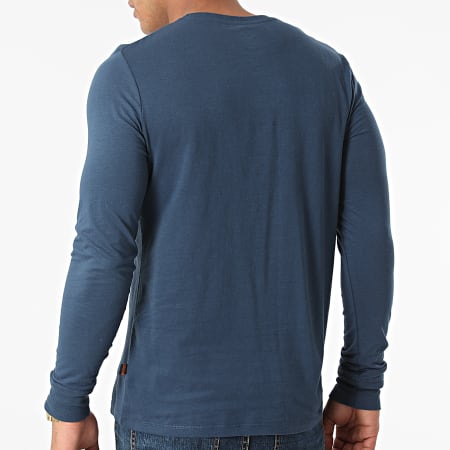 American People - Tee Shirt Manches Longues Tamati Bleu Marine