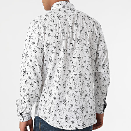 American People - Chemise Manches Longues Floral Create Blanc