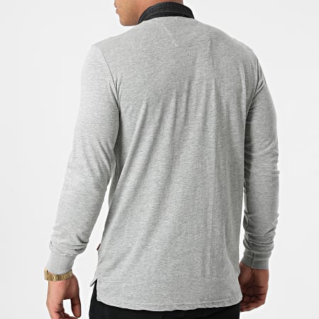 American People - Polo Manches Longues Paolo 01-551 Gris Chiné