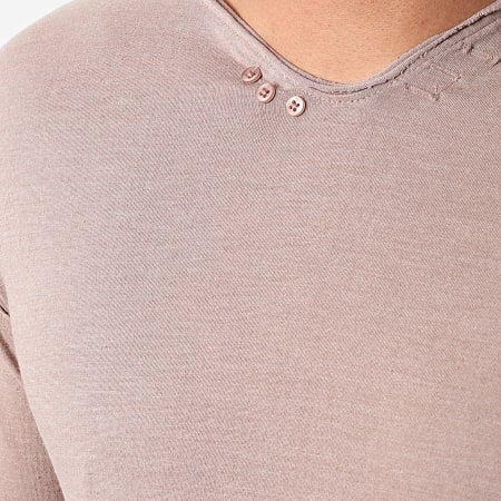 American People - Tee Shirt Manches Longues Taylors 01-506 Taupe
