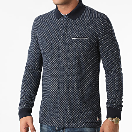 American People - Polo Manches Longues Pactole Bleu Marine