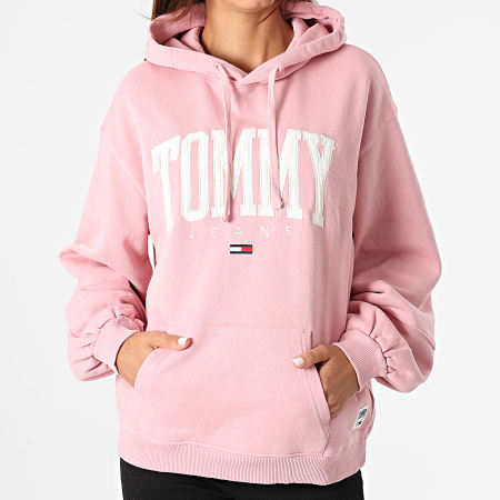 Tommy Jeans - Sweat Capuche Femme Collegiate 2102 Rose