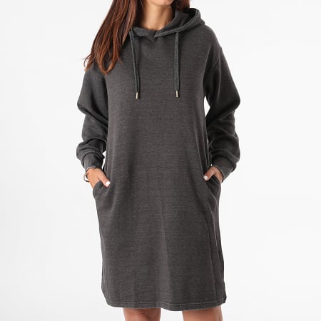 Girls Outfit - Robe Sweat Capuche Femme Rock Gris Anthracite Chiné