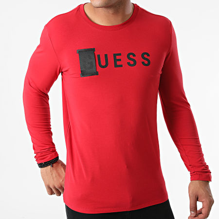 Guess - Maglietta a maniche lunghe M1YI66-J1311 Rosso