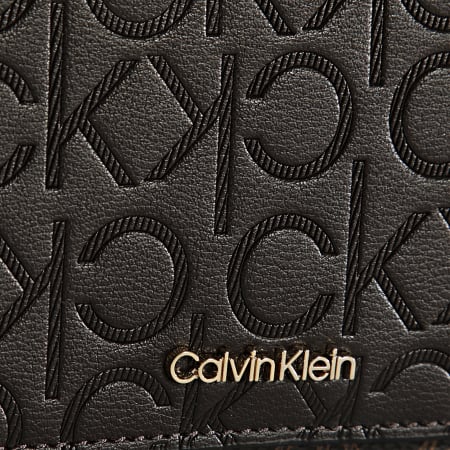 Calvin Klein - Sac A Main Femme Mono Mix Flap 8457 Marron