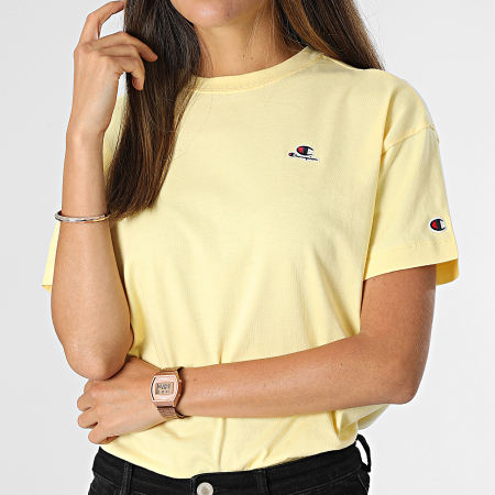 Champion - Camiseta Mujer 114476 Amarilla