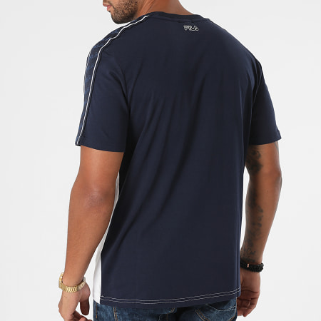 Fila - Ojas Tee Shirt a righe 683481 Blu navy Bianco