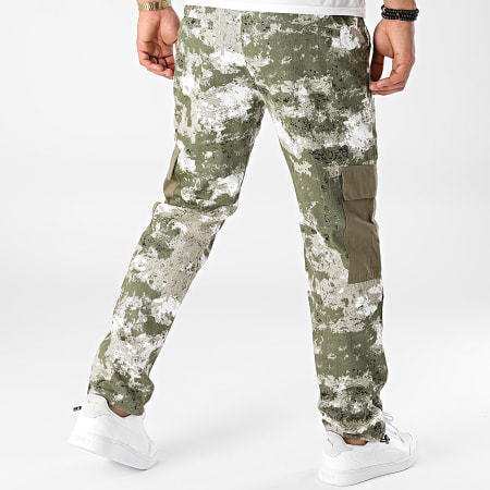 Sixth June - Pantalon Cargo Camouflage M12020VPA Vert Kaki Blanc