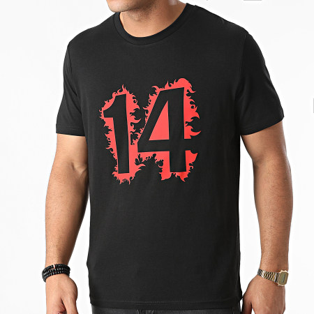 Timal - Tee Shirt Flame 14 Noir Rouge