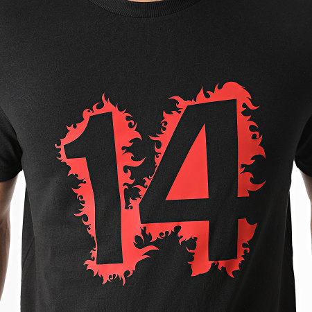 Timal - Tee Shirt Flame 14 Noir Rouge