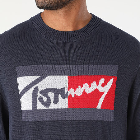 Tommy Jeans - Maglione con marchio 1365 Navy