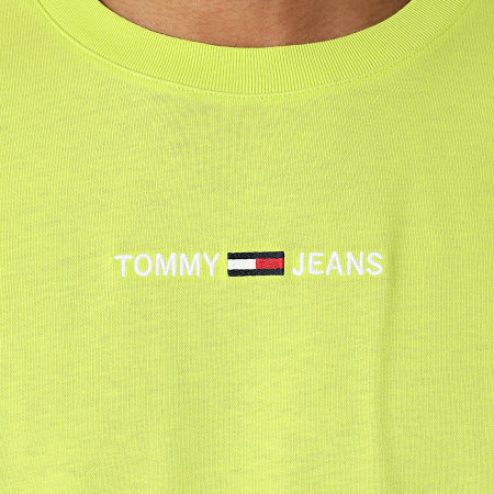 Tommy Jeans - Tee Shirt Small Text 9701 Vert Anis