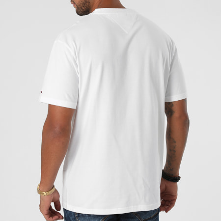 Tommy Jeans - Tee Shirt Print Pop Flag 1614 Blanc