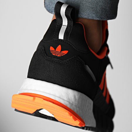 Adidas Originals - Baskets ZX 1K Boost Seasonality H00428 Core Black Solar Orange Silver Metallic