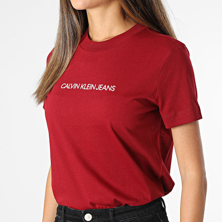 Calvin Klein - Tee Shirt Femme 6251 Bordeaux