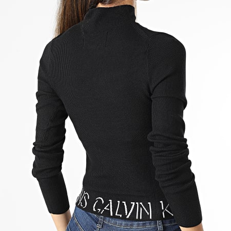 Calvin Klein - Tee Shirt Manches Longues Femme Crop 6604 Noir