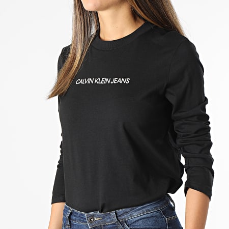 Calvin Klein - Tee Shirt Manches Longues Femme 7284 Noir