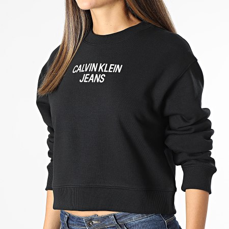 Calvin Klein Jeans - Sweat Crewneck Femme Crop 7298 Noir