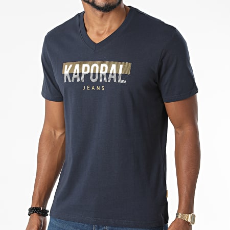 Kaporal - Tee Shirt Col V Robuk Bleu Marine