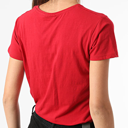 Kaporal - Tee Shirt Femme Derde Rouge Doré