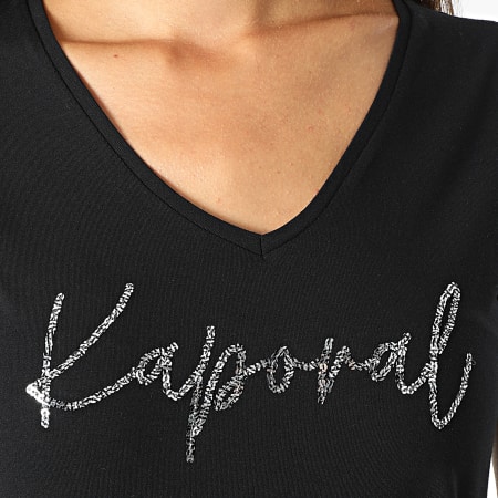 Kaporal - Camiseta negra Deter para mujer
