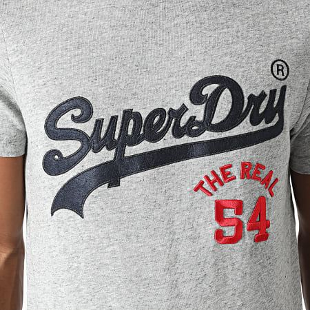 Superdry - Vintage Logo Source Camiseta M1011158A Gris jaspeado
