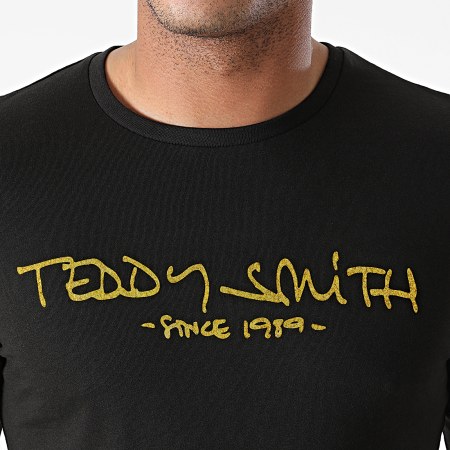 Teddy Smith - Tee Shirt Ticlass Basic Noir Doré
