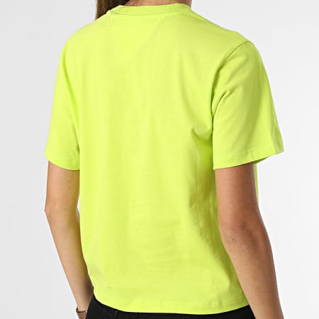 Tommy Jeans - Camiseta con logo lineal para mujer 0057 Verde lima