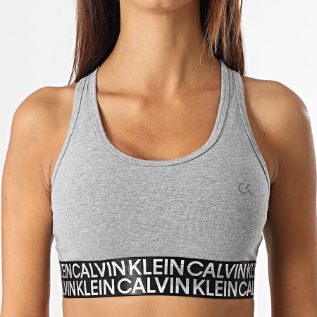 Calvin Klein - Brassière Femme Low Support 1K134 Gris Chiné