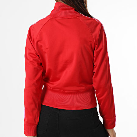 Calvin Klein - Giacca donna con colletto a righe e zip W303 Rosso