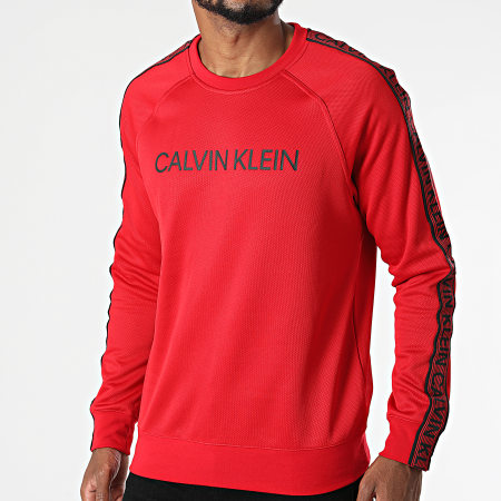 Calvin Klein - Sweat Crewneck A Bandes GMF1W300 Rouge