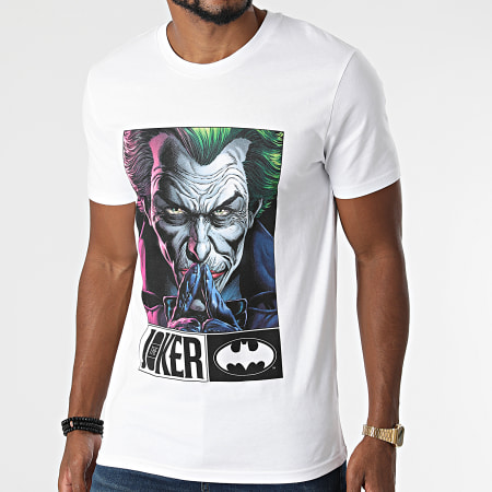 DC Comics - Tee Shirt Joker Serious Blanc