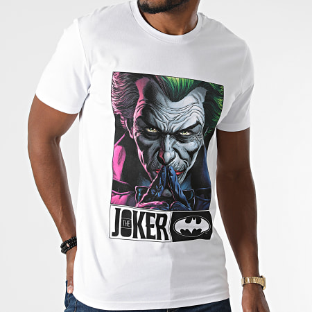 DC Comics - Tee Shirt Joker Serious Blanc