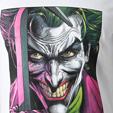DC Comics - Maglietta con gancio Joker Bianco